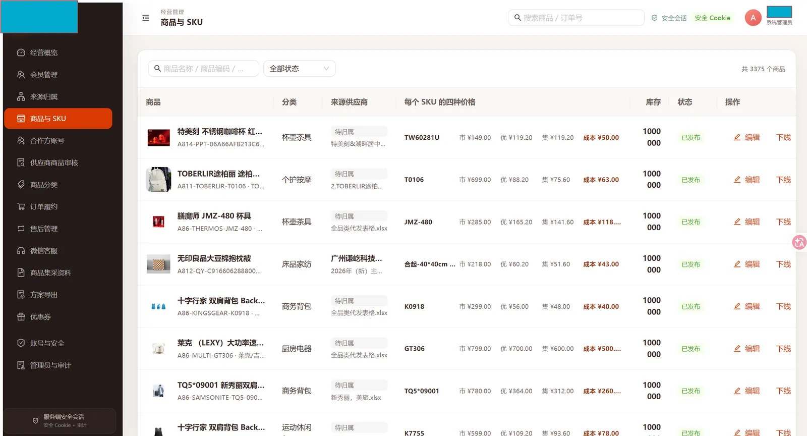 商品资料自动整理与上架